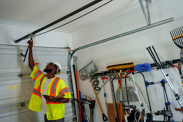 Professional Garage Door Panel Replacement technician working in Mattawan, MI